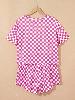 Aapparella - Women's Checkered 2-piece Skort Set