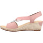 Rieker - Women's Fanni H6 Faux Leather Wedge Sandal