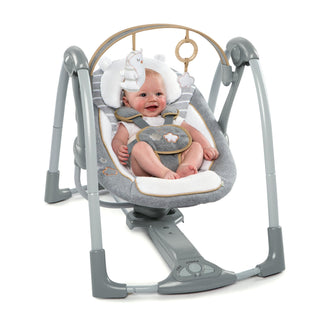 Ingenuity Boutique Collection Baby Swing N Go Portable Rocker Chair, Bella Teddy