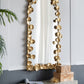 Full Length Arched Wall Mirror With Gold Leaf Accents