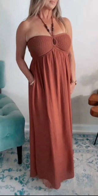 Blu Pepper - Halter Maxi Dress