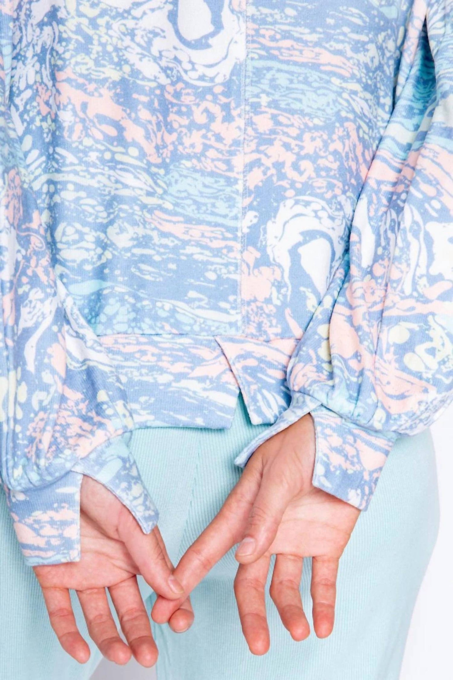 Pj Salvage - Molten Marble Long Sleeve Lounge Top