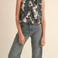 &Merci - Metallic Floral Jacquard Bubble Hem Top
