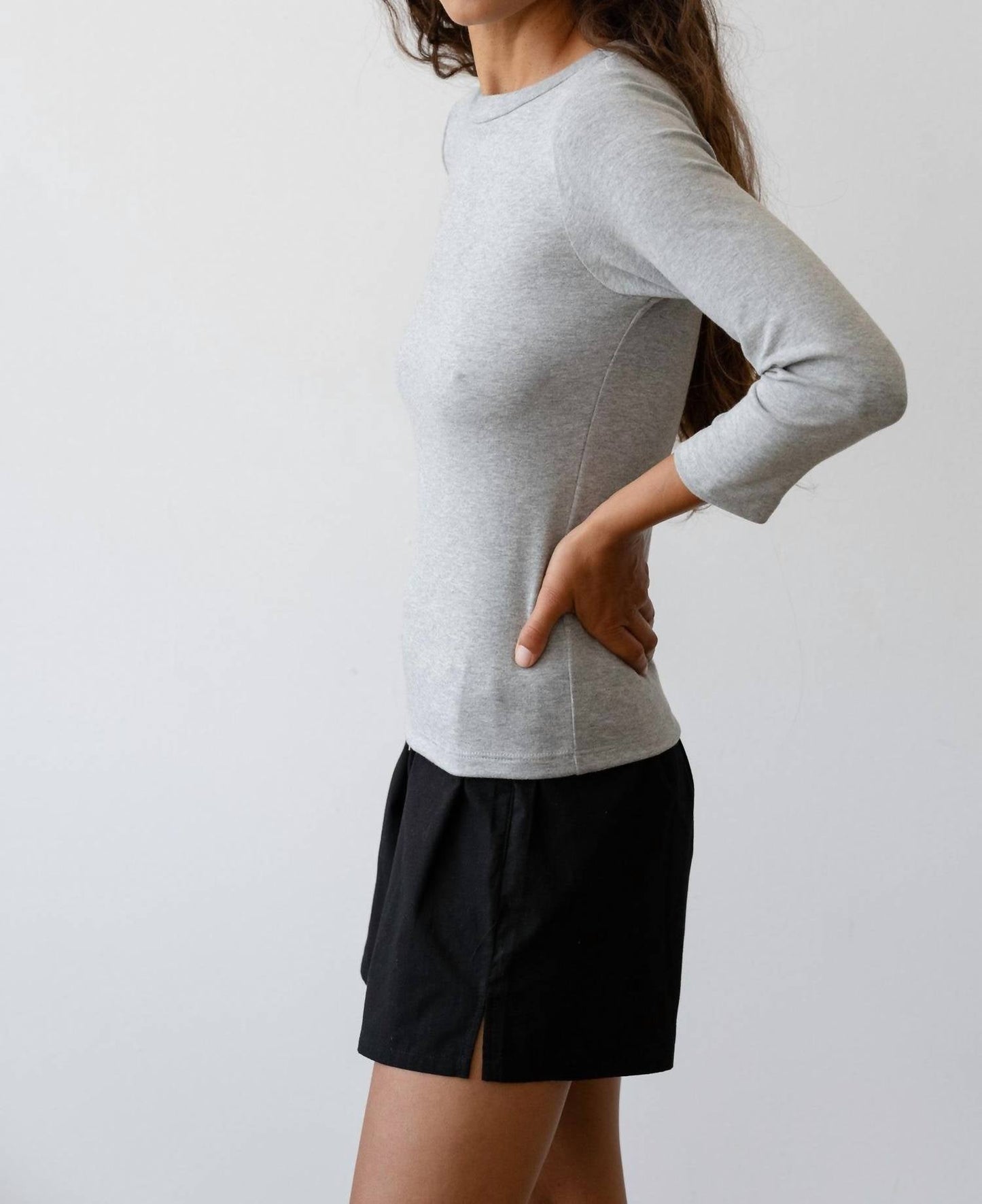 Donni. - Baby Rib Boat Neck Tee