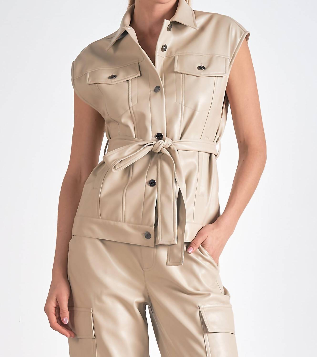 Elan - Marco Sleeveless Collared Vest