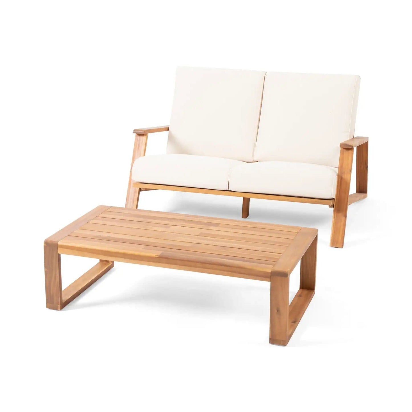 Paloma Contemporary Loveseat and Coffee Table Set