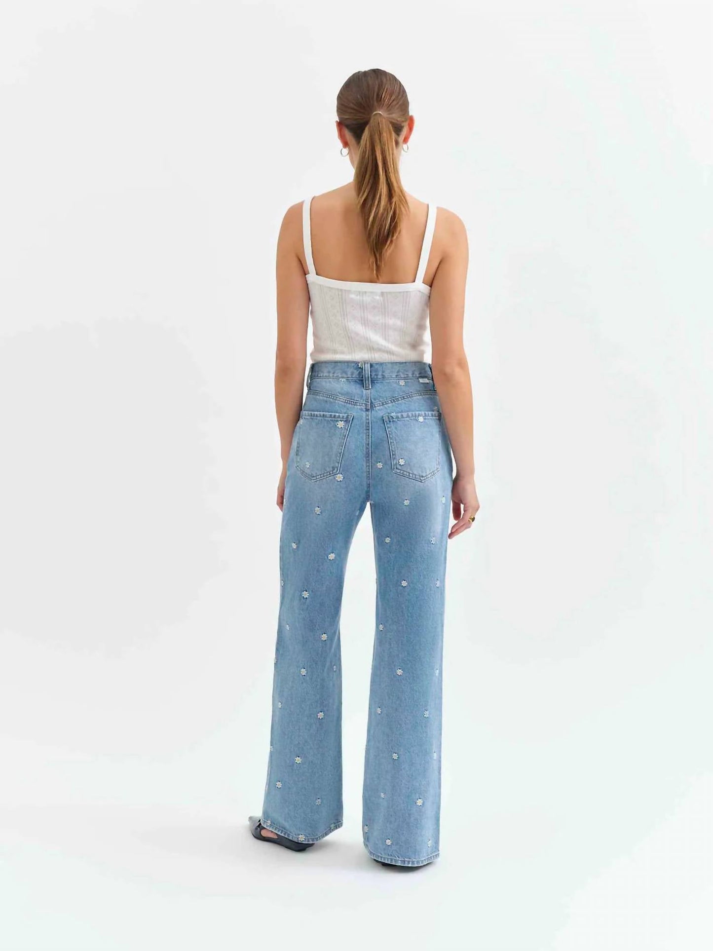 Daze - Far Out High Rise Wide Daisy Jeans