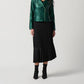 Joseph Ribkoff - Metallic Faux Leather Biker Jacket
