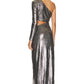 Karina Grimaldi - One Shoulder Dress With Long Sleeve Cutout Dress