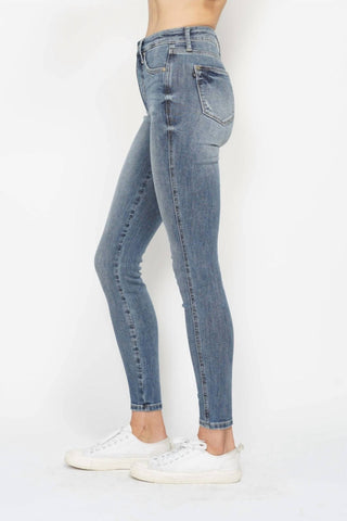 Judy Blue - High Waist Tummy Control Contrast Wash Skinny Jeans