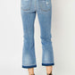 Judy Blue - Mid Rise Release Hem Cropped Bootcut Jeans