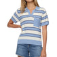Flags & Anthem - Maben Striped Short Sleeve Sweater Polo Shirt