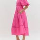Entro - Puff Sleeve Dress With Cutouts