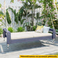 Twin Size Porch Swing Bed Seating Gray