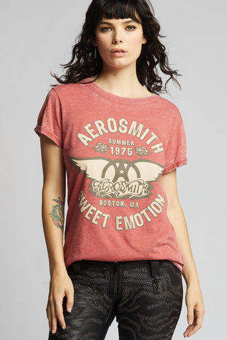 Recycled Karma - Aerosmith Burn Out Graphic Tee Chili Pepper