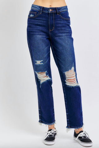 Judy Blue - WomenRigid Magic Heavy Destroy Straight Leg