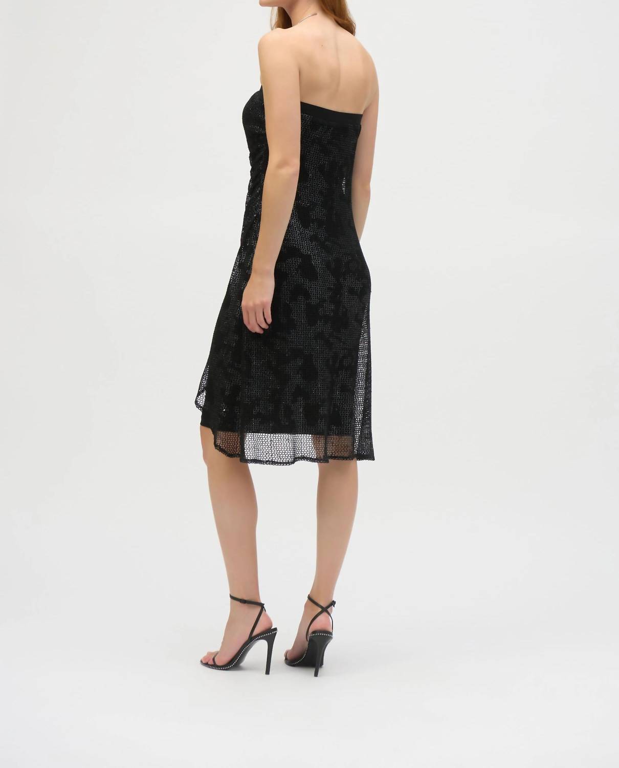 Joseph Ribkoff - Foiled Mesh Strapless Dress