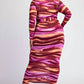 The Curve La - Plus Size Knit Long Sleeve Midi Dress With Self-tie Belt