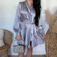 Lucy Paris - Adonia Wrap Mini Dress