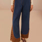 Farm Rio - Western denim wide low waisted pants