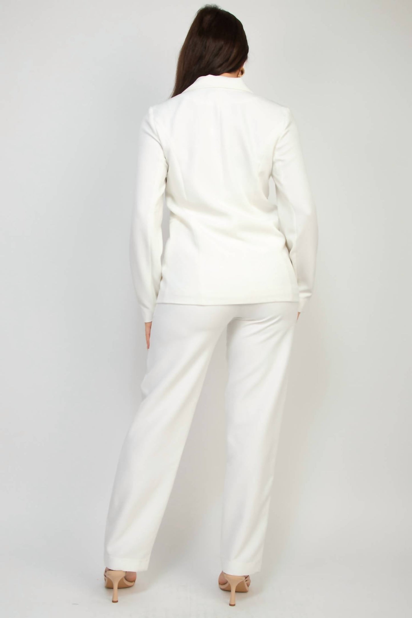 A.C.G. Los Angeles - Midrise Dressy Pants & Button Front Blazer Set