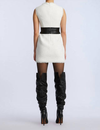 Bcbgmaxazria - Leather Tweed Dress
