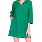 Jade - Placket Bell Sleeve Dress