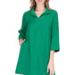 Jade - Placket Bell Sleeve Dress