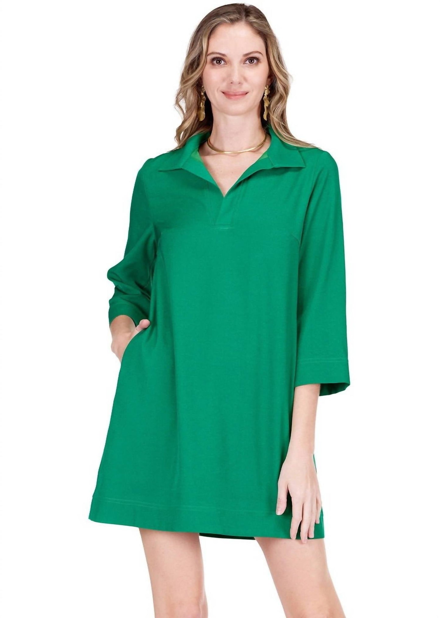 Jade - Placket Bell Sleeve Dress