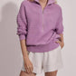 Varley - Tara Pointelle Half Zip Smoky Grape