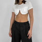 Mimosa - Crew Neck Cropped Underwire Tee