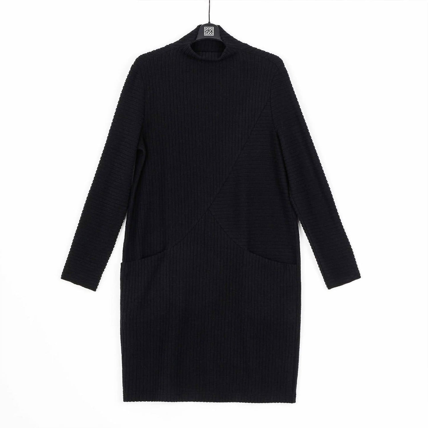 Clara Sunwoo - FUNNEL TUNIC RIB KNIT DRESS