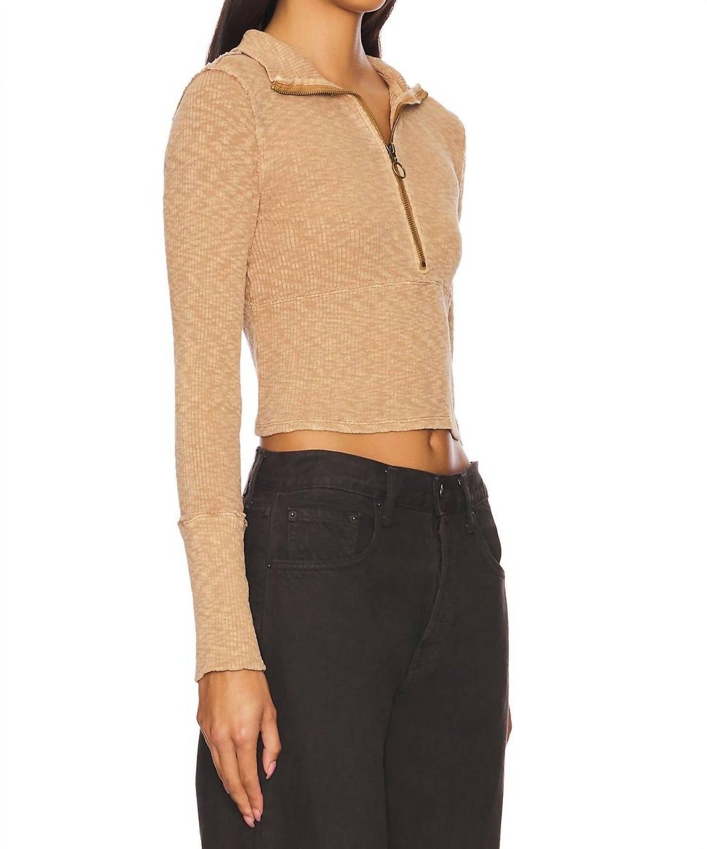 Free People - Midnight Half Zip Top