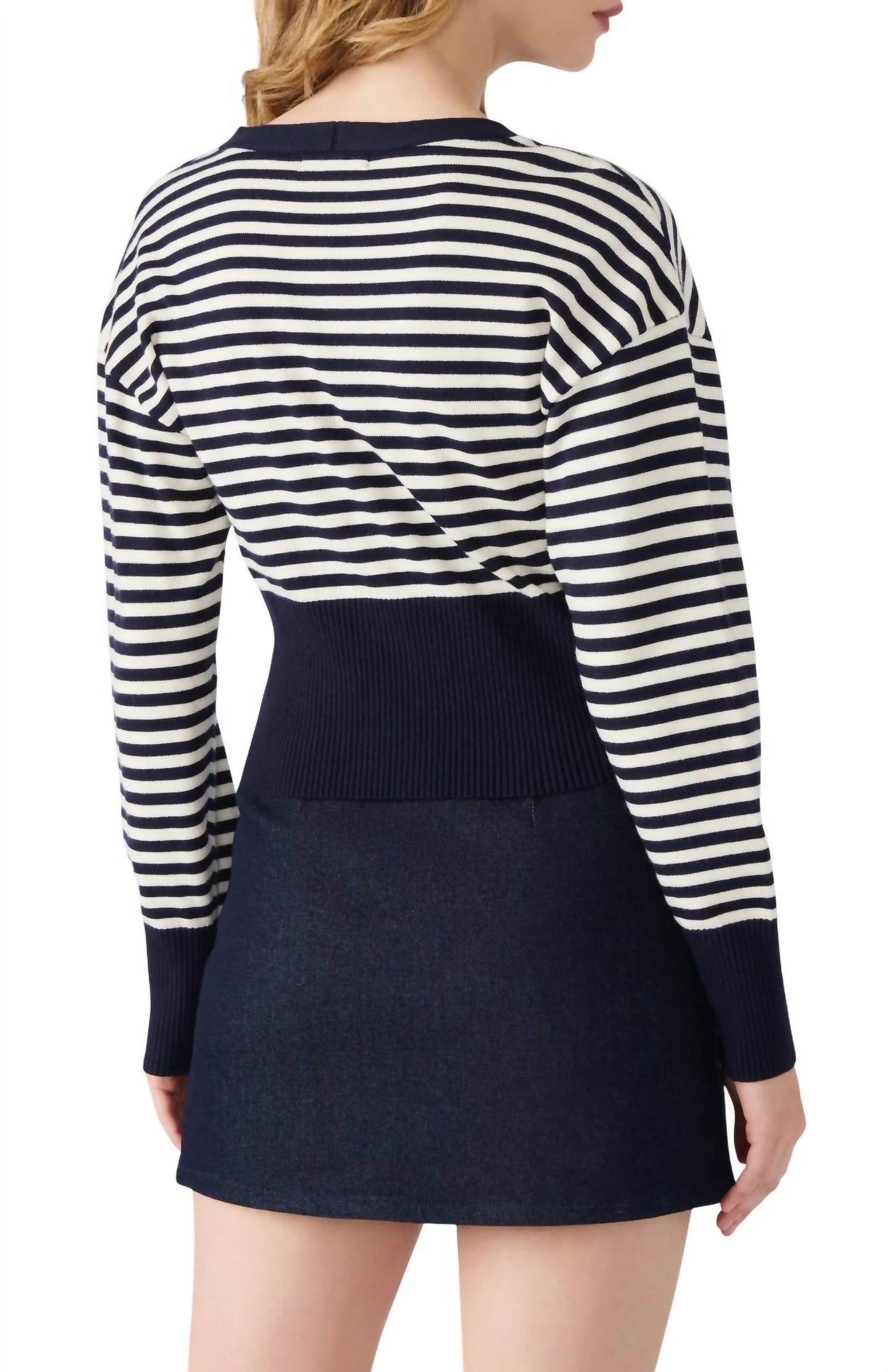 Steve Madden - Lauryn Stripe Crop Cardigan