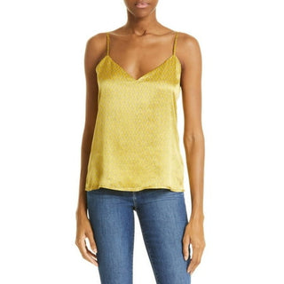 L'AGENCE Jane Silk Camisole - Large, Goldchamp Chain Print