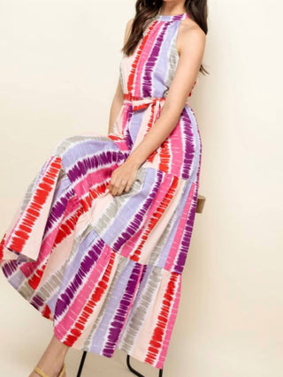 Thml - Tie dye tiered maxi dress