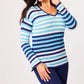 French Kyss - Color Block V-Neck Top