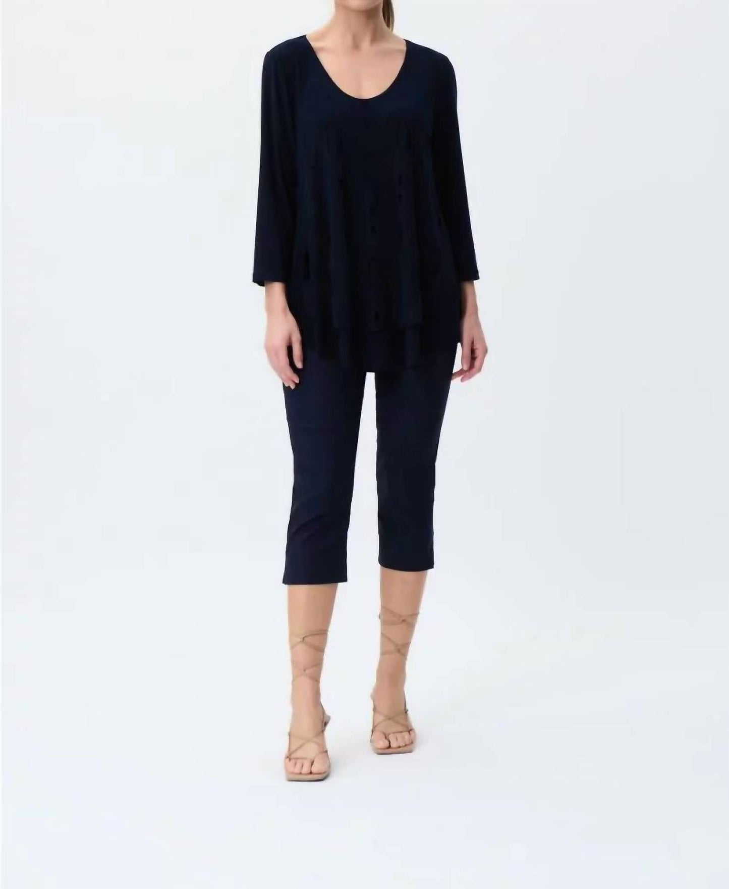 Joseph Ribkoff - V-Neck Long Sleeve Tunic Top
