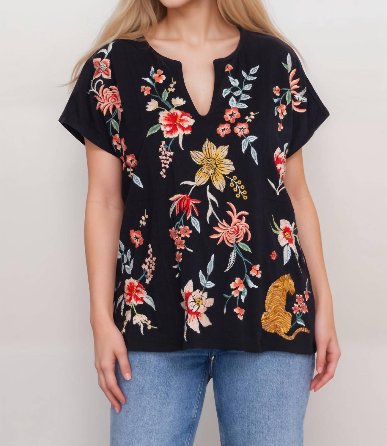 Johnny Was - Andrean Paneled Knit Tee