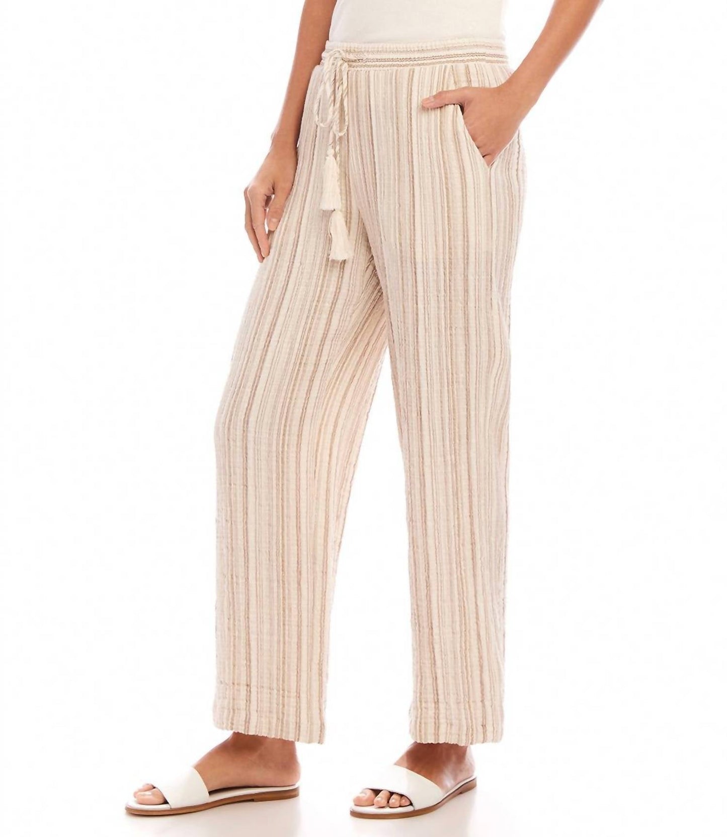 Karen Kane - Drawstring Ankle Straight- Leg Pants