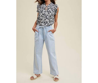 Wishlist - Cami Floral Ruffle Blouse