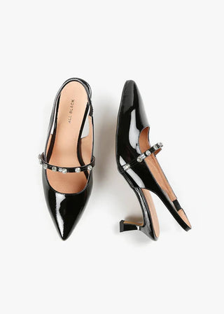 All Black - Women's Tiffany Princess Sling Back Heel