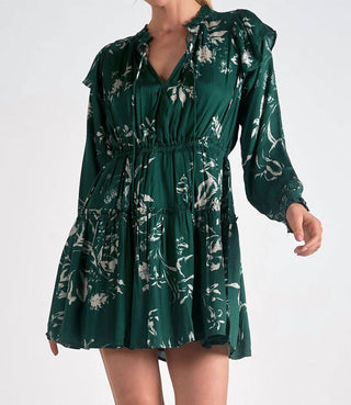 Elan - Long Sleeve V-neck Dress