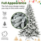 6ft Snow-Flocked Pre-Lit Christmas Tree with 1100 PE+PVC Tips