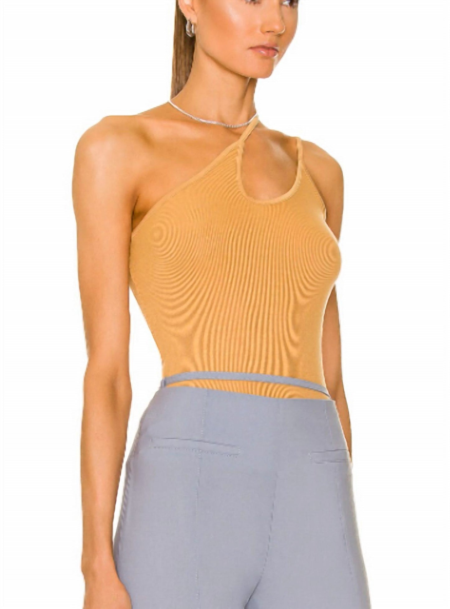 Enza Costa - Stretch Silk Knit Asymmetrical Tank