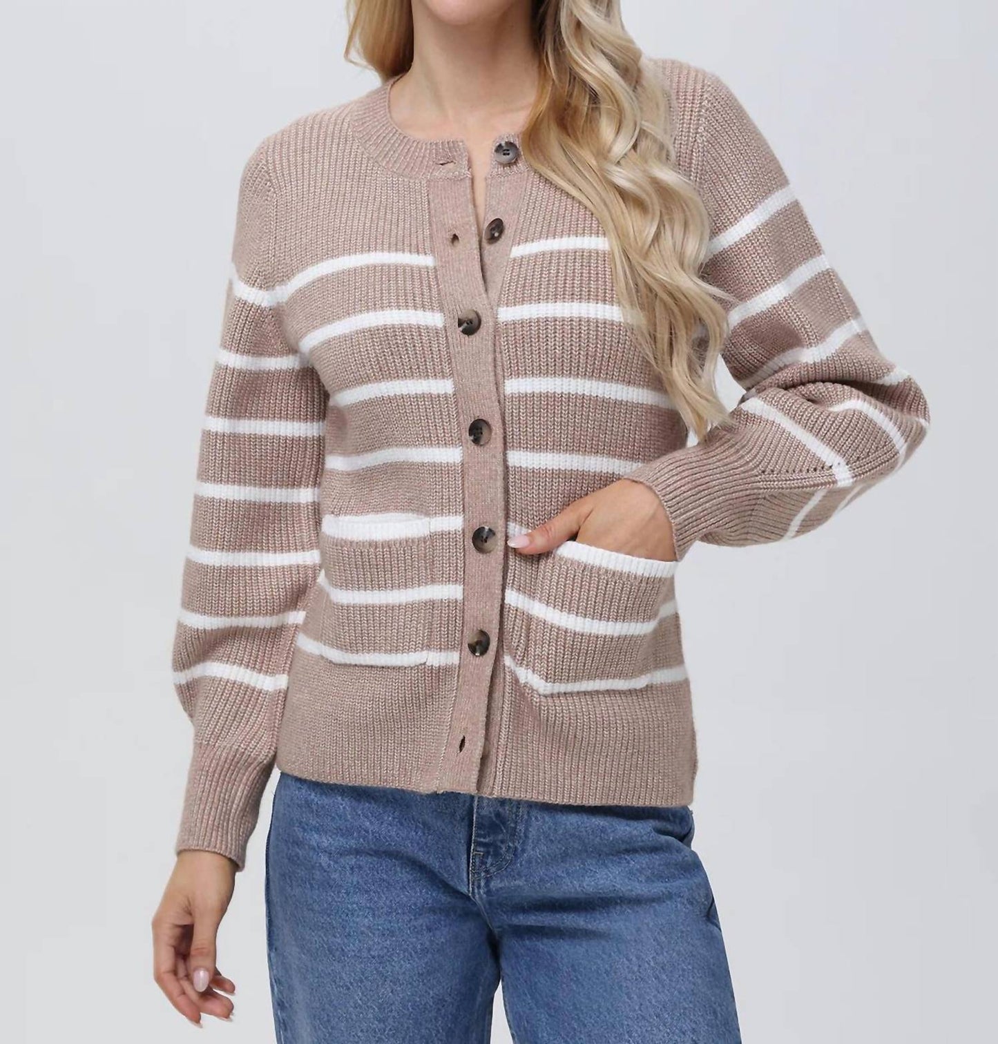 525 America - Josie Striped Cardigan