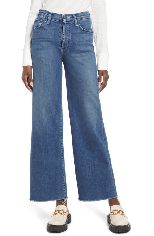 MOTHER The Tomcat Roller Raw Hem Wide Leg Jeans in Love Me Till Tomorrow, Size 27