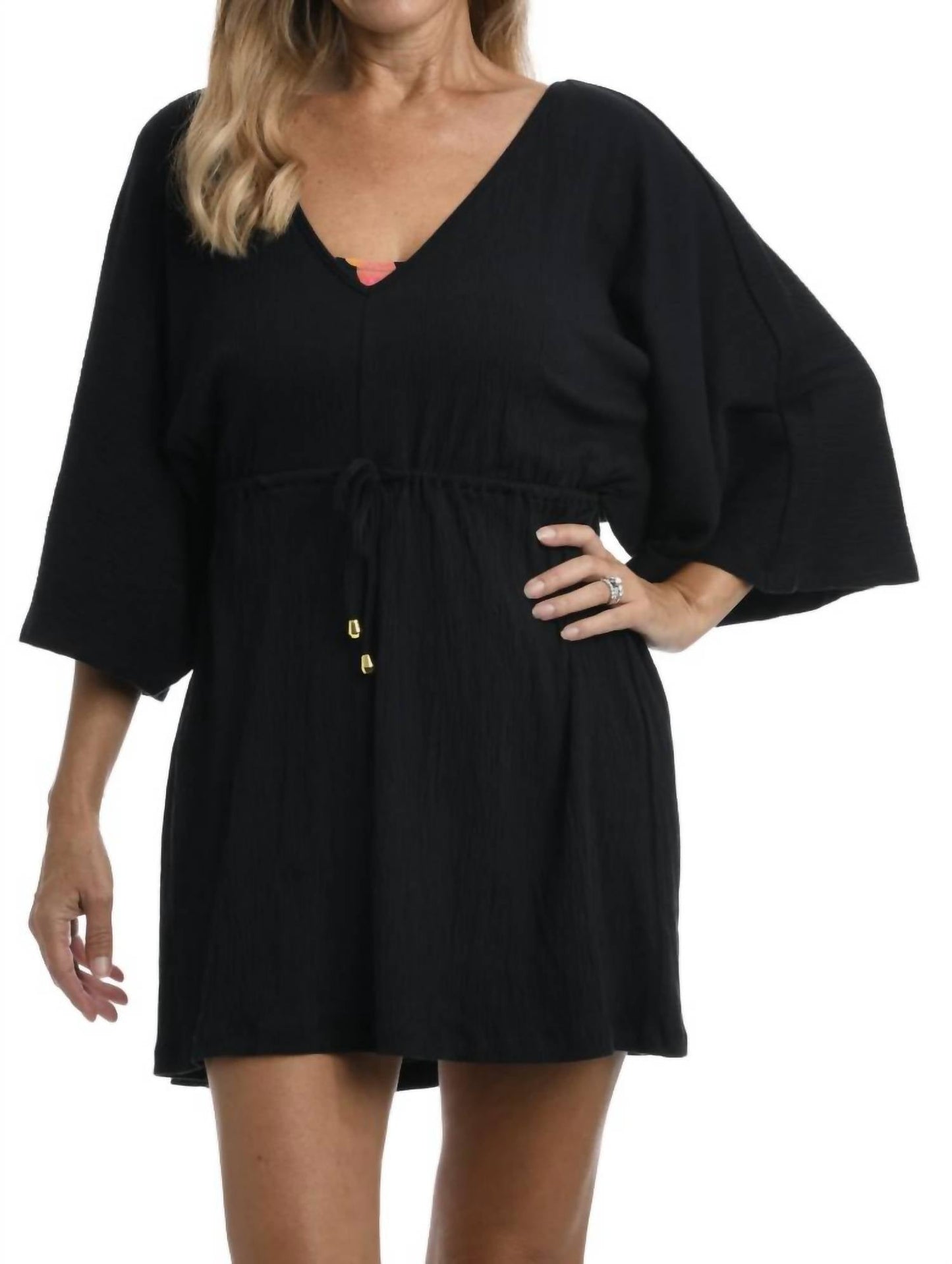 Maxine Of Hollywood - Knit Crinkle Tunic Top