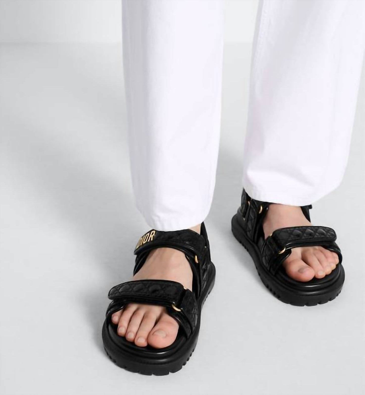 Dior - Pre-loved Women Dioract Quilted Cannage Sandals