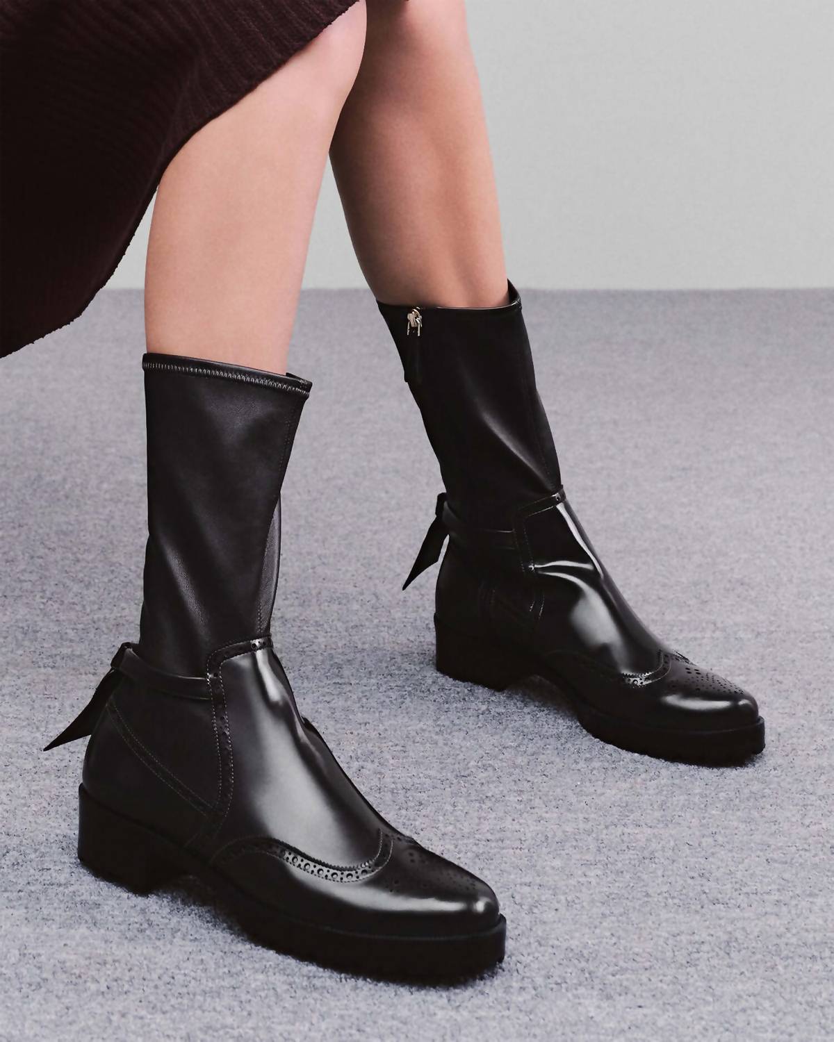 Alexandre Birman - Women's Clarita Motorcycle Brogue Boots